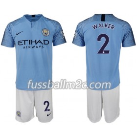 Fußballtrikots Manchester City WALKER 2 Kinder Heim Trikotsatz 2018-2019